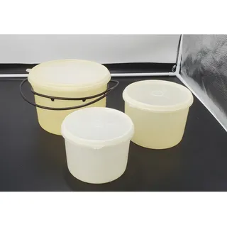 Photo of RARE VTG Tupperware Nesting Canisters 263 264 266 W/Lids & 1 Handle 433 Set of 3