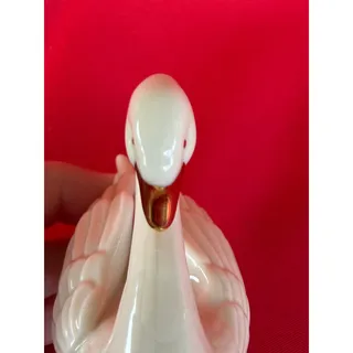 Photo of Vintage Lenox Porcelain Swan Place Card Holder Coquette Aesthetic 24K Gold Trim