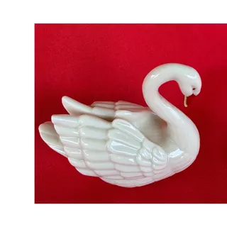 Photo of Vintage Lenox Porcelain Swan Place Card Holder Coquette Aesthetic 24K Gold Trim