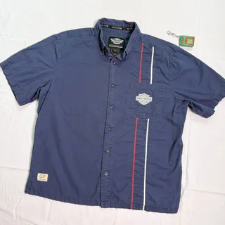 Photo of Harley Davidson MC 100% Cotton Button Up Shirt - XL