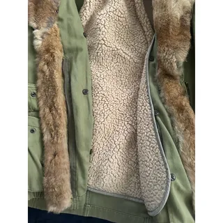 Photo of VINTAGE JAPANESE ARMY UTILITY JACKET FUR & SHEARLING LINED, HOODED S