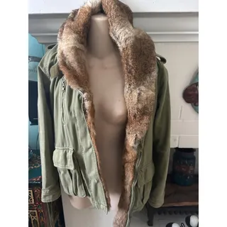 Photo of VINTAGE JAPANESE ARMY UTILITY JACKET FUR & SHEARLING LINED, HOODED S