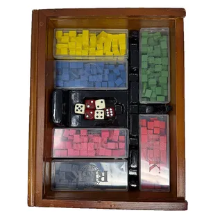 Photo of Parker Brothers Risk Vintage Game Collection Wooden Book Box 2005 Incomplete