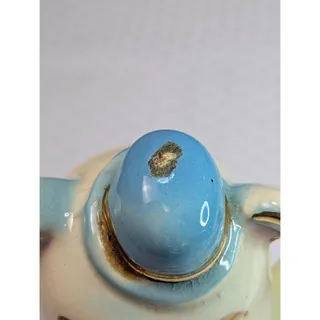 Photo of Vintage Shawnee 50s Pig Farmer and Corn Cob Planter with Gold Trim