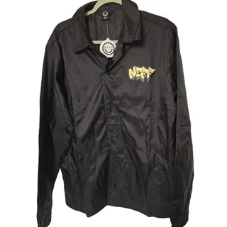 Photo of NEFF Fresh Ducky Mens Large L Black Coaches Windbreaker Duck Jacket NWT NEW
