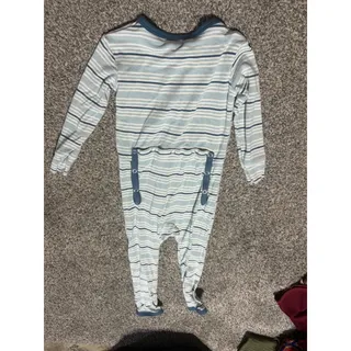 Photo of Kickee Pants 9-12 month blue striped outfit