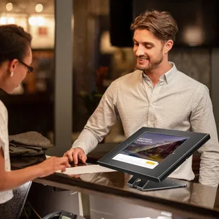 Photo of AboveTEK Anti-Theft Tablet Stand – IPad Locking & Security Stand, Countertop & Wall Mount POS Stand, 360° Swivel Kiosk Stand For IPad/IPad Air/IPad Pro – Ideal For Retail Business (Black).
