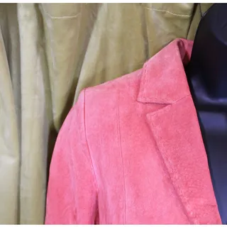 Photo of Spiegel Size 6 Womens Coat Faded red leather