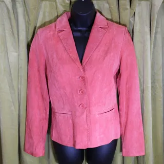 Photo of Spiegel Size 6 Womens Coat Faded red leather
