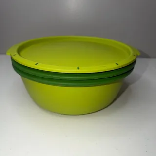 Photo of 4 pcs Green Tupperware Smart Steamer Microwave Cooker Strainer Colander Bowl