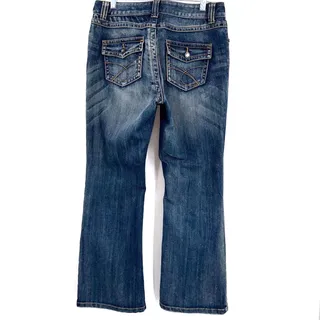 Photo of International Petite Womens Jeans 8P Bootcut Rhinestone Medium Wash Stretch
