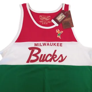 Photo of Milwaukee Bucks Mitchell & Ness Hardwood Classics Tank Top Youth XL 18-20 NWT