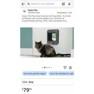 Photo of Closer Pets 360G Cat Mate Microchip Controlled Flap for Cats Small Dogs Door