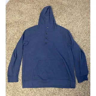 Photo of RedHead Mens XL Navy Waffle Knit 3 Button Henley Pullover Hoodie pre owned