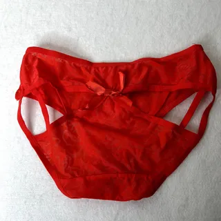 Photo of Ai Mei Red Cutout Bow Bikini Panties