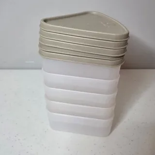 Photo of Vintage Tupperware Pie Slice Spice Container #1799 w Lid Modular Mate Set of 5