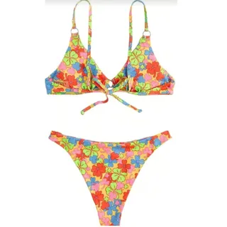 Photo of Womens Swimsuit Floral Print Summer Two-Piece Bathing Suit Set Bikini
