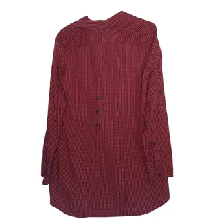 Photo of Auburn Tigers Red Checkered Long Sleeve Button-Up Size Large
