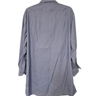 Photo of Covington Mens XL Blue White Stripe Dress Shirt Wrinkle Free Stain Free