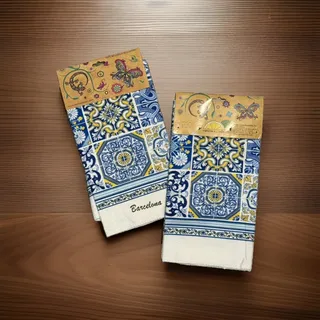 Photo of Barcelona Microfiber Kitchen Hand Towels Set, Made In Spain NWT