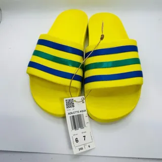 Photo of adidas Adilette Aqua Yellow Slides HQ2446 | Mens 6 Womens 7 US | New
