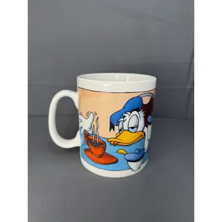 Photo of Disney DONALD DUCK Oversized Coffee Cup Mug 28oz Ceramic Sleepy Tired VTG