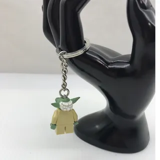 Photo of Retro Lego Star Wars Yoda Minifigure Collectible Keychain