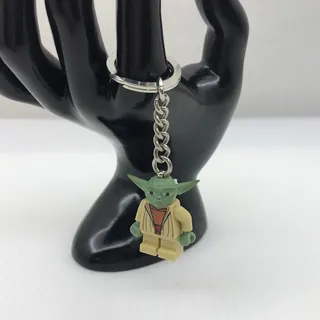 Photo of Retro Lego Star Wars Yoda Minifigure Collectible Keychain