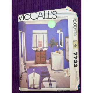 Photo of McCalls 7722 sewing pattern bathroom accessories
