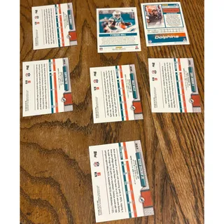 Photo of Miami Dolphins 7 Card Lot Topps Score RCs Gordon Proctor Coleman Hill Willis
