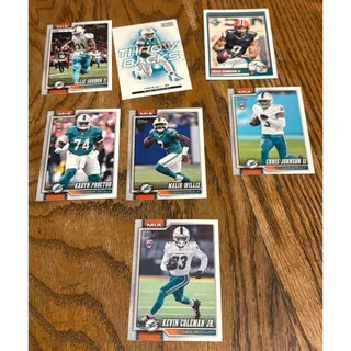 Photo of Miami Dolphins 7 Card Lot Topps Score RCs Gordon Proctor Coleman Hill Willis