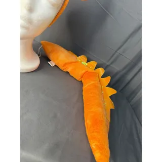 Photo of Triceratops Dinosaur Kids Halloween Costume 2 Piece Hat and Tail Orange