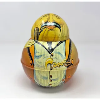 Photo of 1979 Bristol Ware Chein Businessman Roly Poly Figural Tobacco Tin Replica