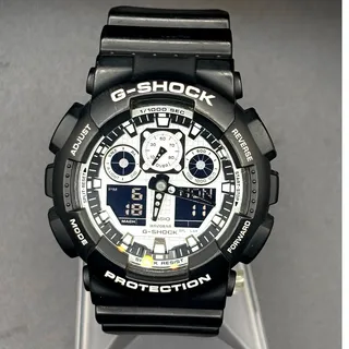 Photo of Casio G-Shock GA-100BW-1A Analog Digital Black White Men’s Watch 51mm