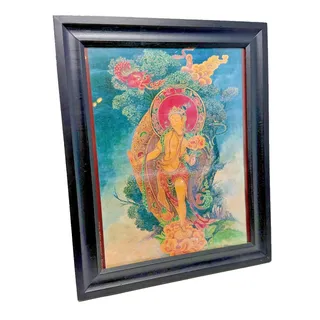Photo of Tibet Image Bank Standing White Tara Framed Art Print 12x10 Buddhist