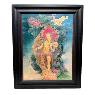 Photo of Tibet Image Bank Standing White Tara Framed Art Print 12x10 Buddhist