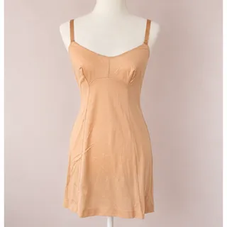 Photo of Vintage Vanity Fair Peach Nylon Slip Dress | Mid-Century Lingerie | Women's S/32