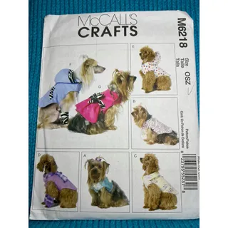 Photo of McCalls 6218 dog vest coat scarf leg warmers pattern  