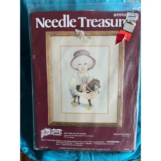 Photo of Needle treasures Jan hagara Jody and the toy horse cross stitch kit