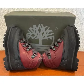 Photo of Timberland Toddler Leather Boots Size 5 Burgundy Black - New in Box
