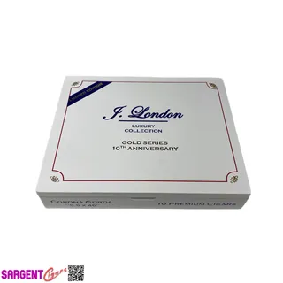 Photo of J London Luxury Collection 10th Corona Gorda Empty Wooden Cigar Box 8x6.5x1.5