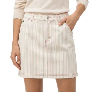 Photo of Lacoste White Pink Blue Green Pastel Pinstripe Pencil Mini Skirt size 36 / 4 / S