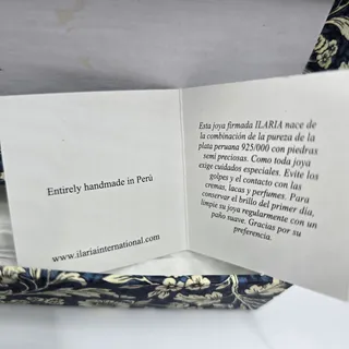 Photo of Ilaria Peru 925 Sterling Silver Lapis Lazuli Bracelet Boxed