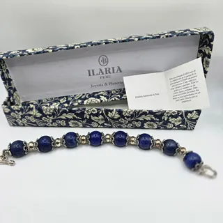 Photo of Ilaria Peru 925 Sterling Silver Lapis Lazuli Bracelet Boxed