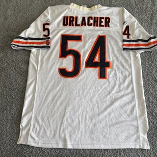 Photo of 100% Authentic Brian Urlacher NFL Chicago Bears Reebok Home White Jersey Size 52