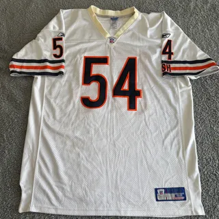 Photo of 100% Authentic Brian Urlacher NFL Chicago Bears Reebok Home White Jersey Size 52