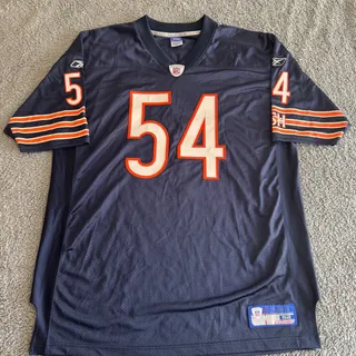 Photo of 100% Authentic Brian Urlacher NFL Chicago Bears Reebok Home White Jersey Size 52