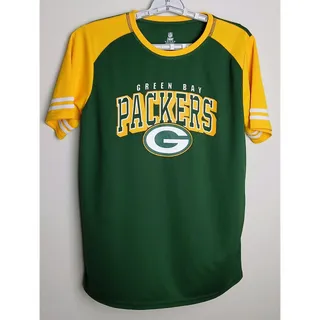 Photo of NFL Team Apparel Green Bay Packers Shirt Youth XL 18 20 Green Gold Tee