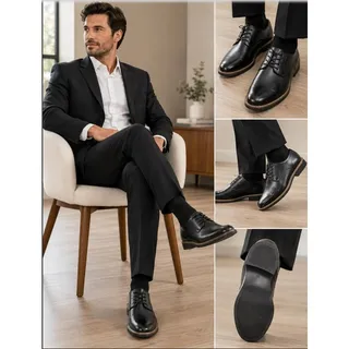 Photo of Men's Oxford Leather Shoes Size: 10 SilentCare