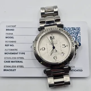 Photo of Cartier Pasha Grille 38mm Automatic Steel Watch W31040H3